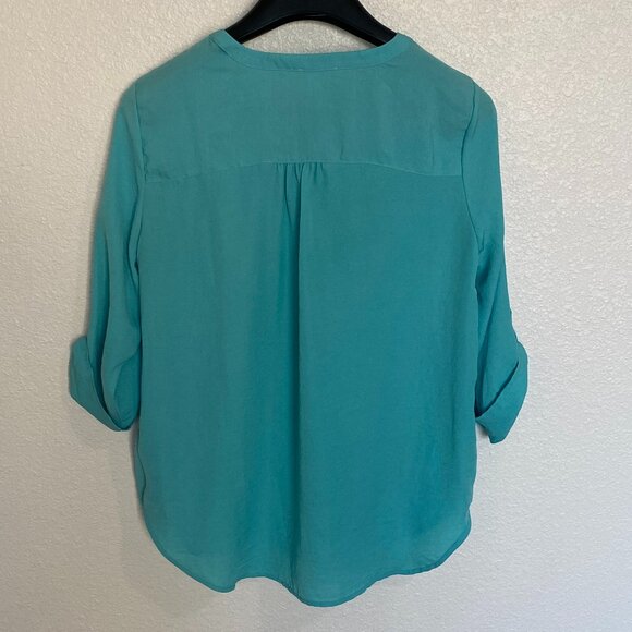Women's Teal blouse- M - Picture 2 of 4